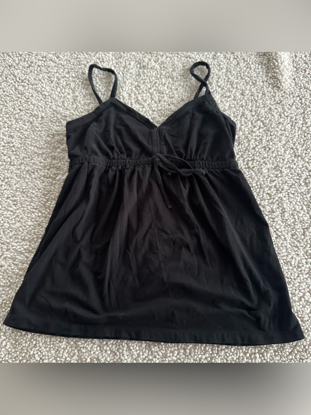 Vintage Y2K Loft Babydoll Black Top Petite Small